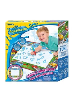 TOMY TOMY Aquadoodle  Vehicle Adventure Doodle, Official Tomy No Mess Colouring & Drawing Game, Water Play Mat, Magic Pen, Suitable for Toddlers and Children Aged 18 Months+  - Image 2