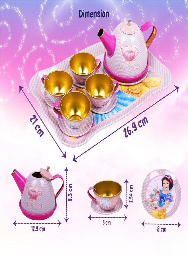 GRAPHENE Princess Pretend Play Tea Party Set for Kids – 14-Piece Kitchen Toy for Girls & Boys Ages 3-6 Fun & Safe Tea Time Role Play Gift for Toddlers & Preschoolers - Image 3