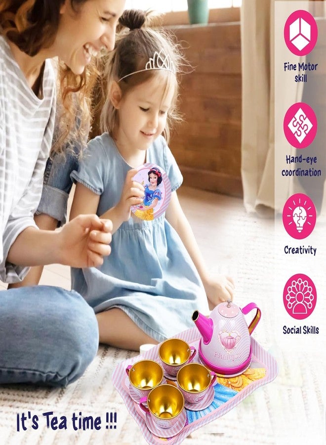 GRAPHENE Princess Pretend Play Tea Party Set for Kids – 14-Piece Kitchen Toy for Girls & Boys Ages 3-6 Fun & Safe Tea Time Role Play Gift for Toddlers & Preschoolers - Image 5