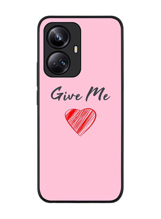 Stylizedd Rugged Black edge case for Realme 10 Pro Plus 5G Slim fit Soft Case Flexible Rubber Edges Anti Drop TPU Gel Thin Cover -  Give me love - Image 1