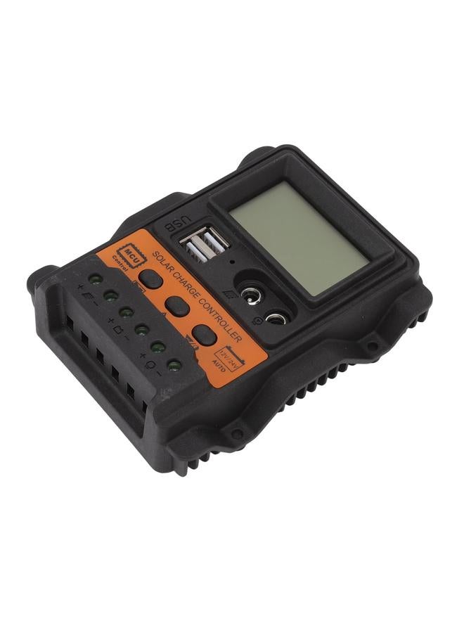 12V 24V Dual USB Solar Charge Controller PWM Photovoltaic Solar Panel Charge Regulator with LCD Display 10A