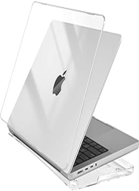 EooCoo Case compatible for NEW Macbook Pro 14 inch M3 A2918 A2992 M2 A2779 M1 A2442 Pro/Max Chip with Touch ID, 2023-2021 Release, Plastic Hard Shell, Smooth Shiny Surface, Crystal Clear