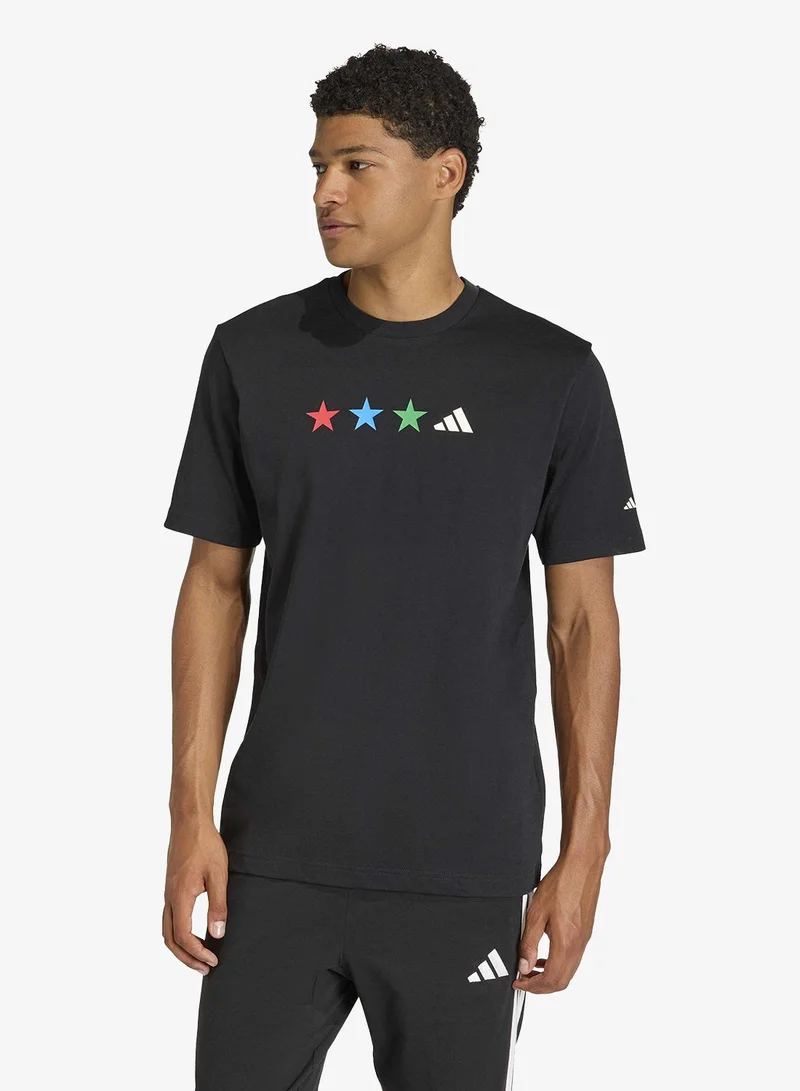 اديداس تيشيرت برسومات خريطة كأس العالم فيفا