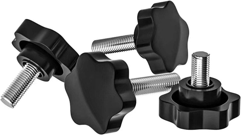 SDY 10 Pcs Clamping Screw Knob,Plastic Hex Clamping Hand Knob Gripandles Screw Knobs Quick Removal Handgrips Star Knob Male Thread（M8-1.25x35mm） - Image 3