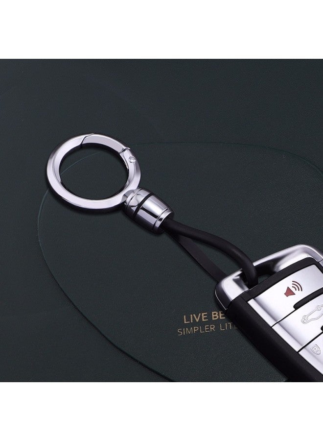 DiGallen Digalun Creative Car Key Chain Lanyard, Metal Car Pendant Keyring, Men's, Suitable For Geely, Bmw, Land Rover, Nissan, Buick, Haval, Mazda, Byd, Circular Ring - Titanium Black - Image 2