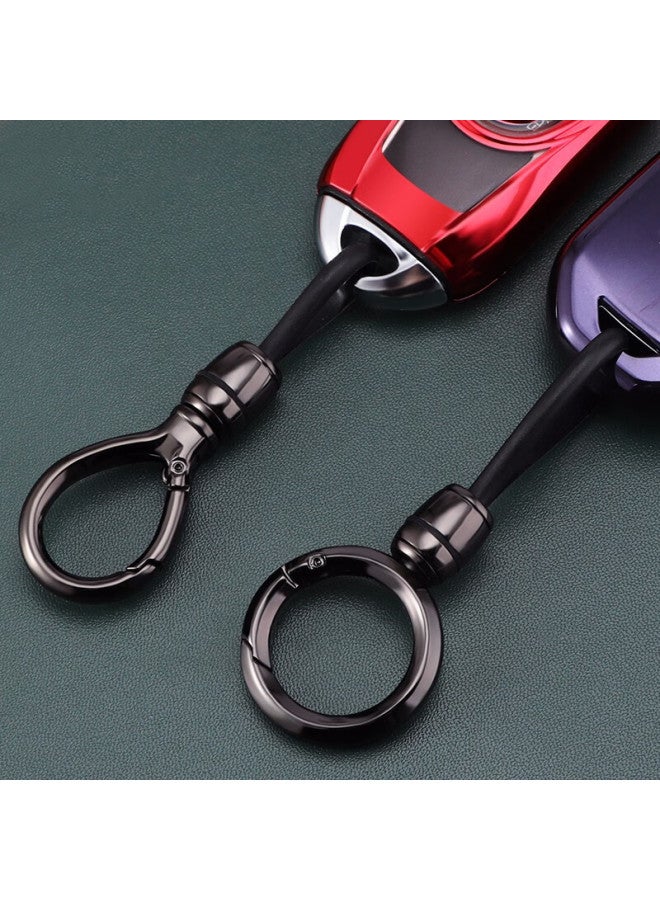 DiGallen Digalun Creative Car Key Chain Lanyard, Metal Car Pendant Keyring, Men's, Suitable For Geely, Bmw, Land Rover, Nissan, Buick, Haval, Mazda, Byd, Circular Ring - Titanium Black - Image 1