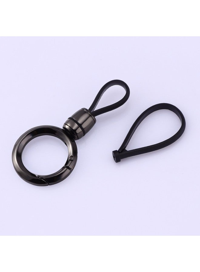 DiGallen Digalun Creative Car Key Chain Lanyard, Metal Car Pendant Keyring, Men's, Suitable For Geely, Bmw, Land Rover, Nissan, Buick, Haval, Mazda, Byd, Circular Ring - Titanium Black - Image 4