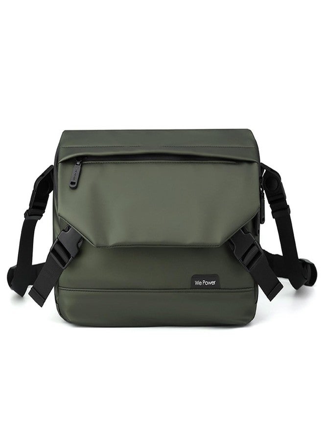 FANDARE Stylish Shoulder Bag Men's Bag Crossbody Messenger Bag Briefcases Small Sling bag for Men for Work Professional Business Office Travel Satchel Bag Black Green - Image 1