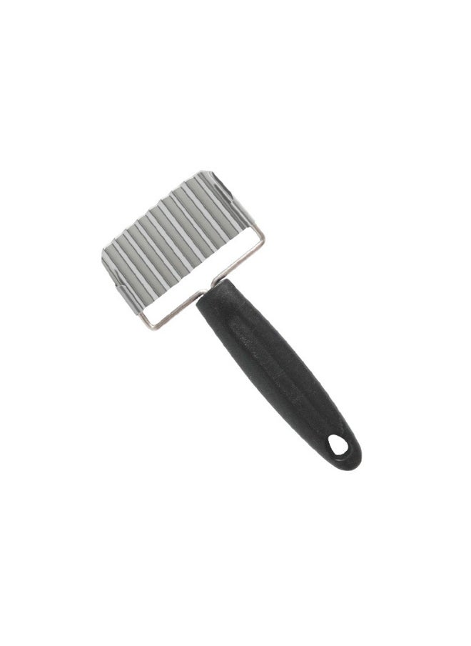 NIBEMINENT Stainless Steel Potato Wavy Cutter Kitchen Gadget Straight potato cutting (430 + PP)  - Image 1
