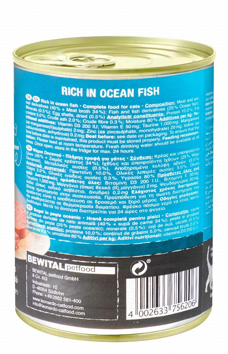 Leonardo Wet Cat Food with Fish for Adult Cats - 400 gr - Image 2
