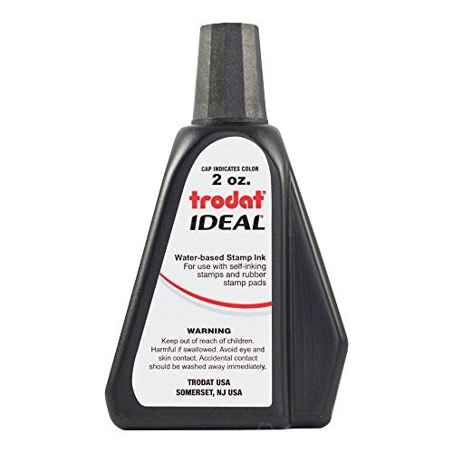 Trodat AS-TRO52734 Ideal Premium Replacement Ink for Use with Most Self Inking and Rubber Stamp Pads, 2 oz., Black - Image 5