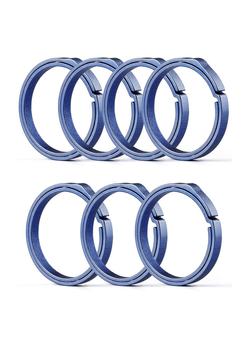 KASTWAVE Key Rings, Elegant Quick Release Side Pushing Split Rings Kit for Keychains, Circular Keychain Hoops Keyring Loop Keyring Connector Heavy Duty Keyring for Dog Tag - Image 1