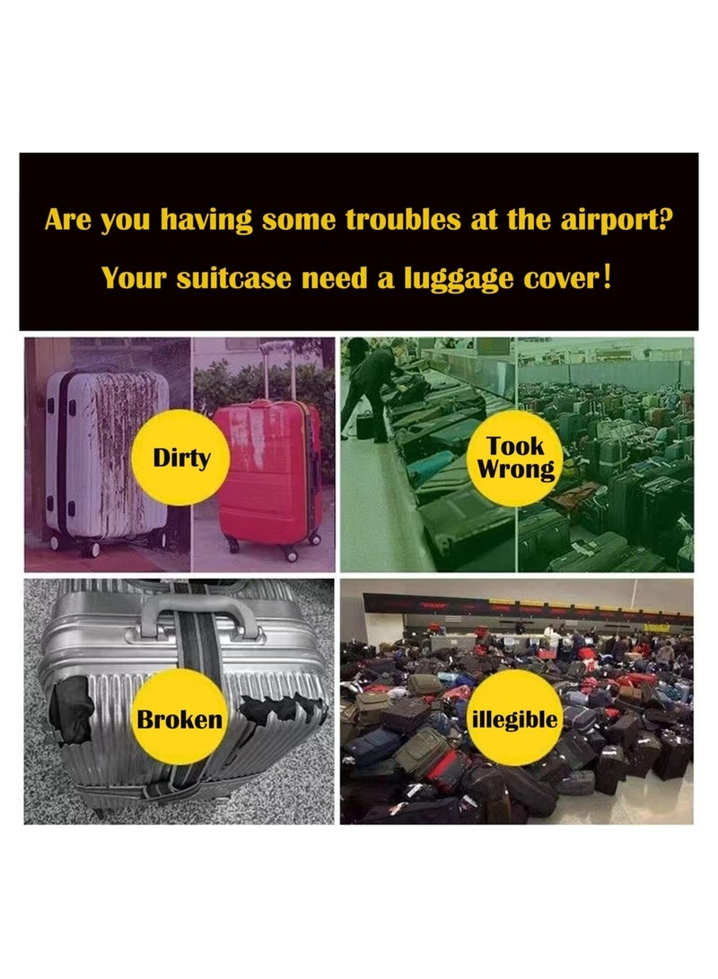 GGEROU Travel Luggage Cover Spandex Suitcase Protector Washable Baggage Covers (for 18-32 inch luggage) Premium Elasticated Luggage Protector - Image 2