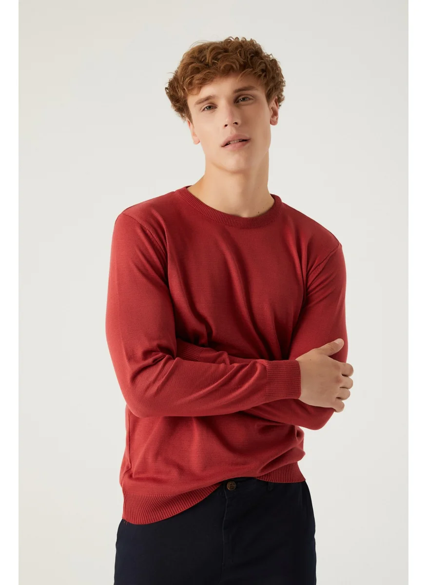 D'S DAMAT Regular Fit Pomegranate Flower Cotton Blend Knitwear Sweater 5HF06ORT12004