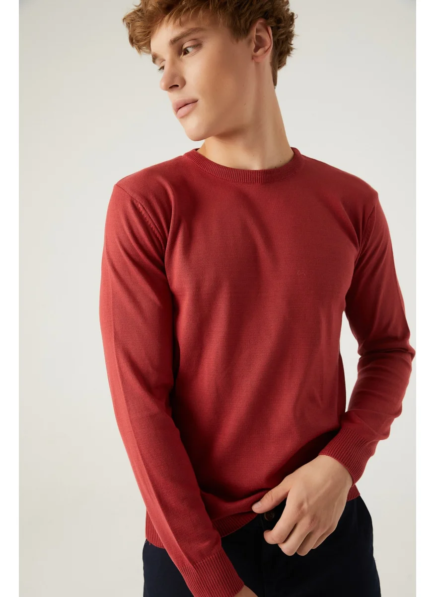 D'S DAMAT Regular Fit Pomegranate Flower Cotton Blend Knitwear Sweater 5HF06ORT12004