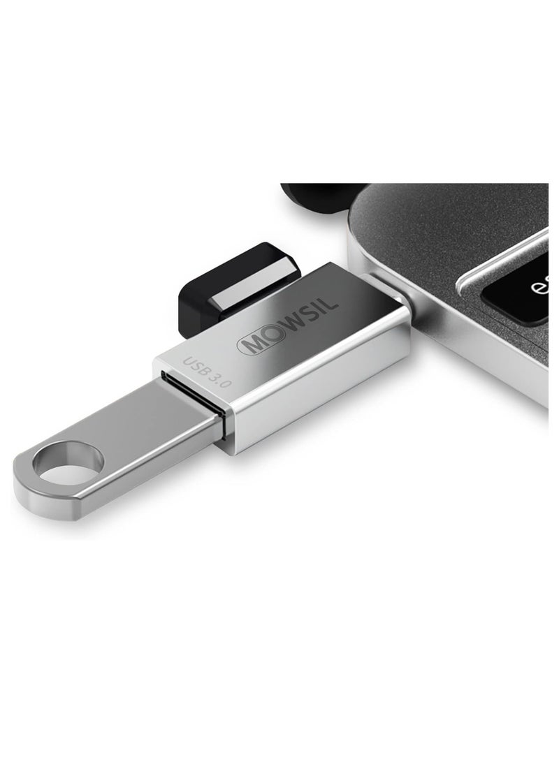 MOWSIL USB-C to USB 2 Port 3.0 Adapter, Type C Male to Type A Female Converter Compatible 2021-2016 MacBook Pro, New iPad Pro/Mac Air/Surface, Phone/Tablet, Grey color - Image 1