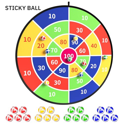 TEMI 29" Large Dart Board for Kids, Boys Toys Dartboards with 20 Balls, Indoor and Outdoor Sport Fun Party Play Game Toys, Birthday Gifts for Boys Girls 3 4 5 6 7 8 9 10 11 12 Years Old - Image 5