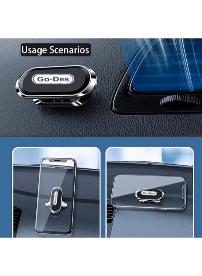 GO-DES Magnetic Phone Holder GD-HD708 – 360° Rotation, Strong 8X Magnet Grip, Dashboard Mount, Universal Mobile Stand for Car/Home/Office - GD-HD708 - Image 4