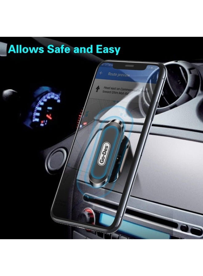 GO-DES Magnetic Phone Holder GD-HD708 – 360° Rotation, Strong 8X Magnet Grip, Dashboard Mount, Universal Mobile Stand for Car/Home/Office - GD-HD708 - Image 5
