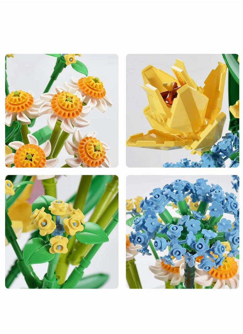 Excefore - Flower Bouquet Building Kit Tulips Blocks Sets Botanical Collection Creative Project for Adult Home Decoration Compatible with Lego - Image 1