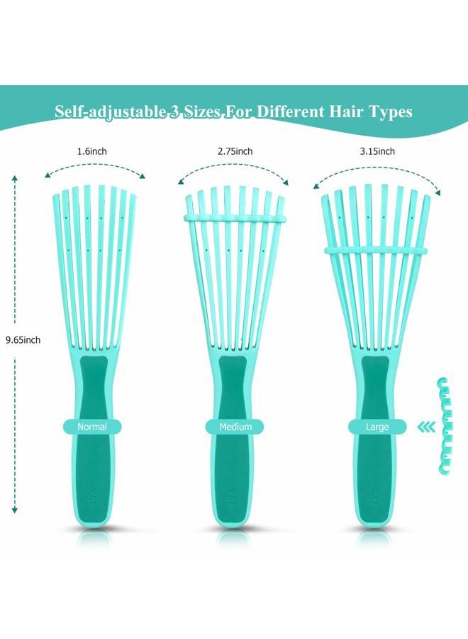 URTHEONE Detangling Hair Brush,Hair Detangler Brush and Wide Tooth Comb Set for Black Natural Curly Wet Dry Thick Straight Long Hair, Afro American Type 3a-4c, Comfortable Grip,Easy to Clean, Durable - Image 3