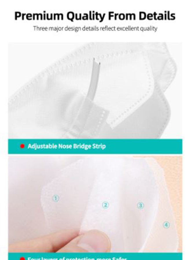 Alyashmac 5-Pieces N95 FFP2 5 Layers Filtering Face Mask - Image 4