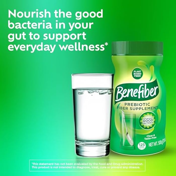 Benefiber Daily Prebiotic Fiber Supplement Powder for Digestive Health, Unflavored - 125 Servings (17.6 Ounces) - Image 5