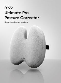 Frido Frido Ultimate Pro Back Support (High Density) For Chair, Orthopedic Backrest Cushion For Lumbar&Posture Support, Helps In Back Pain Relief,Proprietary Hi-Per Foam Pillow With Adjustable Straps, Grey  - Image 2