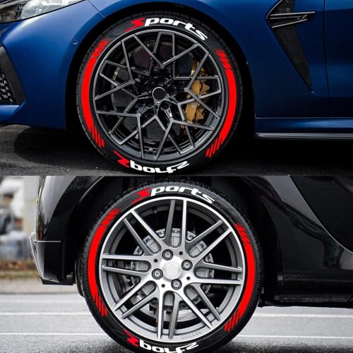 AutoBizarre DIY Sports 3D Letters Rubber Tyre Stickers Kit for Decoration Styling Universal for All Cars, Vans, Trucks, Motorcycles (Red) - Image 5