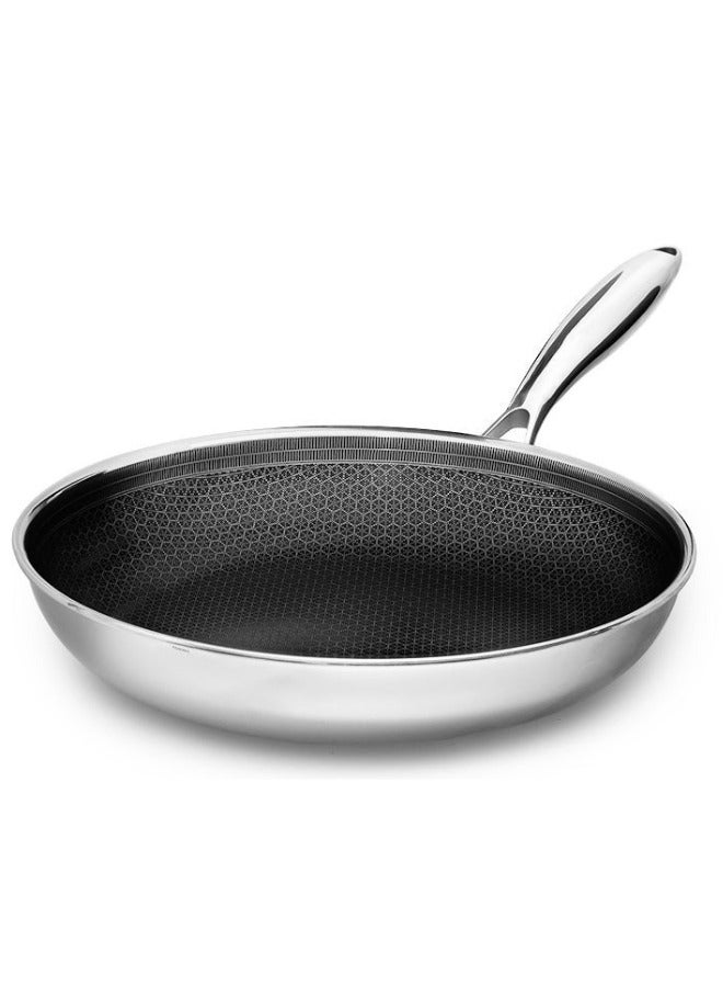 Stainless Steel Cooking Deep Frying Pan 28 cm - Image 1