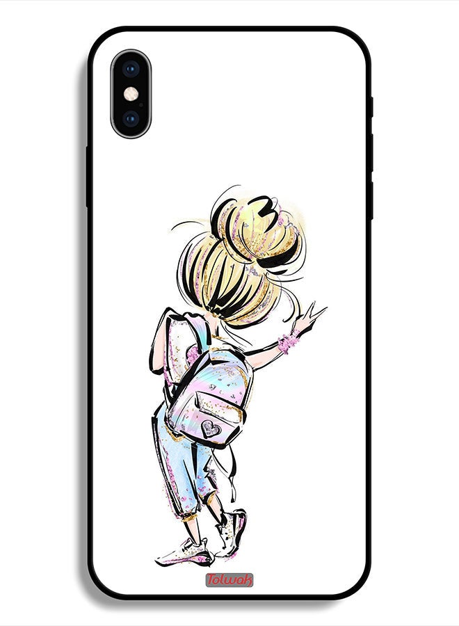 Tolwak Protective Case For Apple iPhone X Back To School Girl Art - Image 1