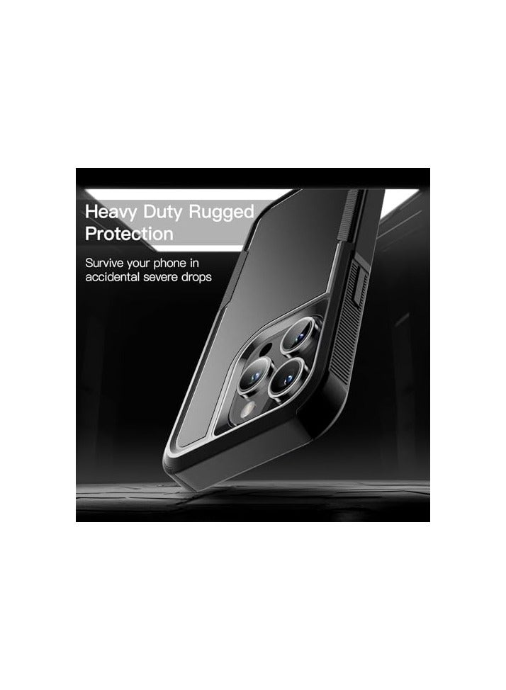 جي تيك حافظة JETech لهاتف iPhone 14 Pro Max مقاس 6.7 بوصة، حماية قوية بطبقة مزدوجة شديدة التحمل، غطاء هاتف متين واقٍ مقاوم للصدمات مع ظهر غير لامع (أسود) - Image 2