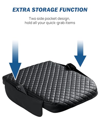 JOYTUTUS Center Console Cover Compatible with 20022012 Ram 1500 2500 3500 Jump Seat Console Leather Arm Rest Armrest Cover for Car Middle Console Cover Car Arm Rest Cover Replacement with 2 Pocket - Image 3