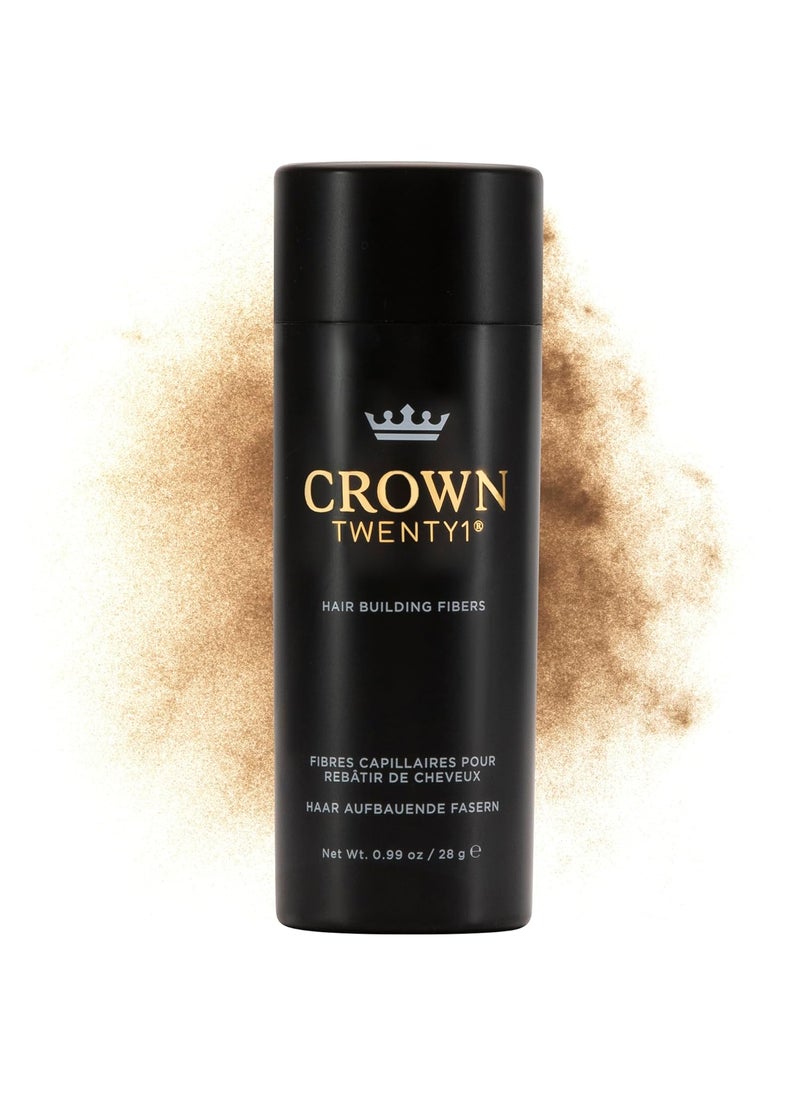 CROWN HAIR FIBERS - CROWN Hair Building Fibers 28g  Instantly Cover Fine  Thinning Hair for a Thicker Fuller Look  A Natural Keratin Concealer  13 Shades for Men  Women  Golden Blonde - Image 1
