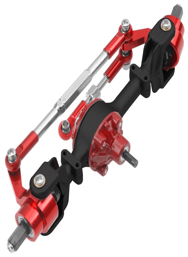 Vgoohobby مجموعة ترقية محاور أمامية وخلفية معدنية Vgoohobby متوافقة مع سيارات WPL C14 C24 C34 C44 B14 B24 1/16 RC (أسود) - Image 2