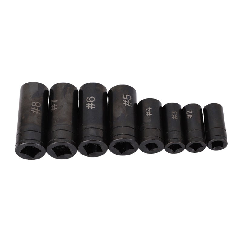 8Pcs Tap Socket Set Metric Standard 70500 1/4in 3/8in Drive with Bracket for Automobile Maintenance - Image 2