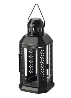 Ikea ENRUM Lantern For Tealight - In/Outdoor- Black - 22 cm  - Image 1