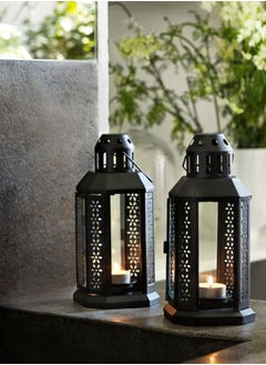 Ikea ENRUM Lantern For Tealight - In/Outdoor- Black - 22 cm  - Image 2