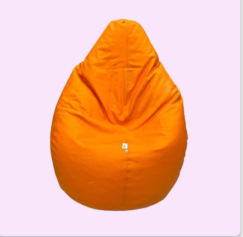OHSTORE Premium Bean Bag Chair Ultra Comfortable Durable Faux Leather Cover Lightweight Ergonomic Lounge Seat for Home Office Gaming Relaxation Orange 2XLBB - Image 2