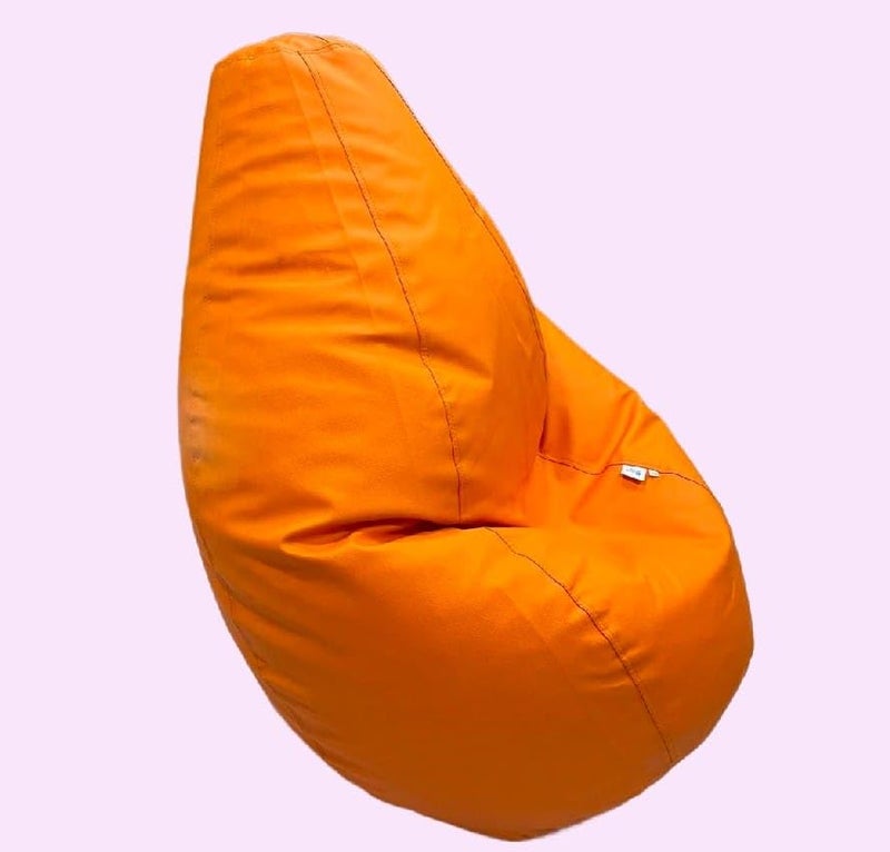 OHSTORE Premium Bean Bag Chair Ultra Comfortable Durable Faux Leather Cover Lightweight Ergonomic Lounge Seat for Home Office Gaming Relaxation Orange 2XLBB - Image 3