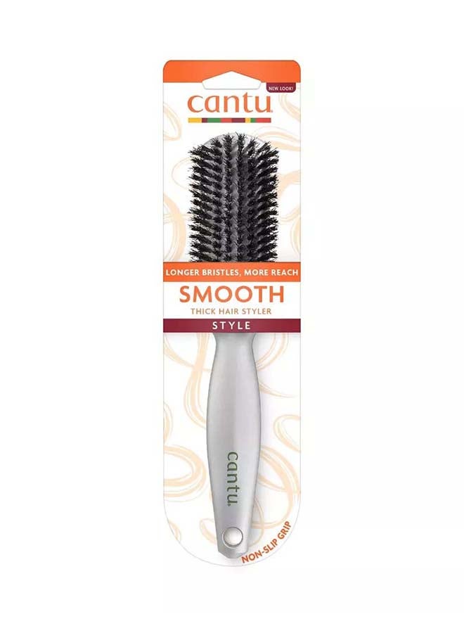 Cantu Smooth Thick Hair Brush Styler Grey/White - Image 1