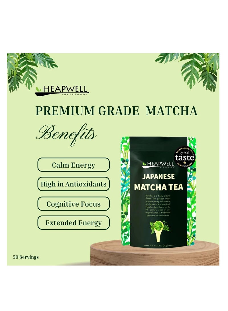 Heapwell Superfoods Japanese Matcha Green Tea Powder 50g 60 servings Sourced from Shizuoka  Japan - Image 2