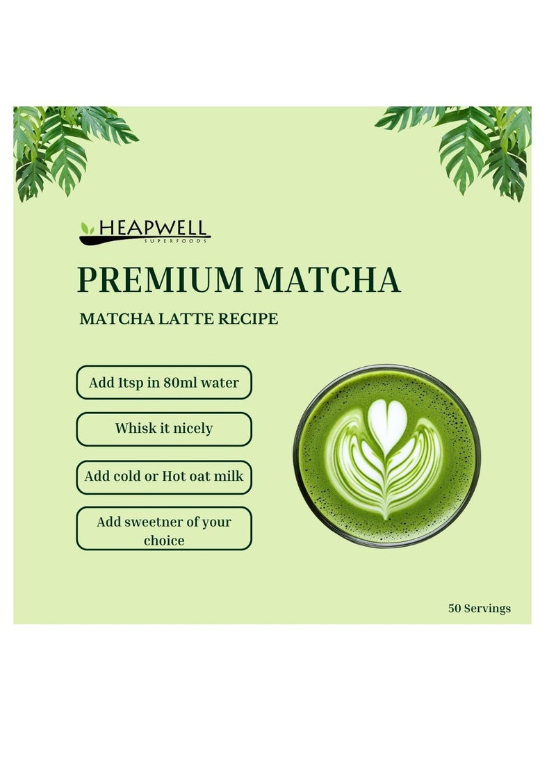Heapwell Superfoods Japanese Matcha Green Tea Powder 50g 60 servings Sourced from Shizuoka  Japan - Image 4