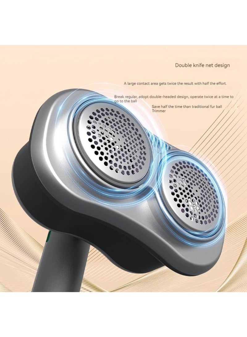 Arabest Fabric Shaver, Electric Lint Shaver, 90°Rotatable Handle, 12-Leaf Blades, Portable Removes Lint, Fuzz, for Clothing/Sofa Cushions&Blankets/Plush Toys (Grey) - Image 3