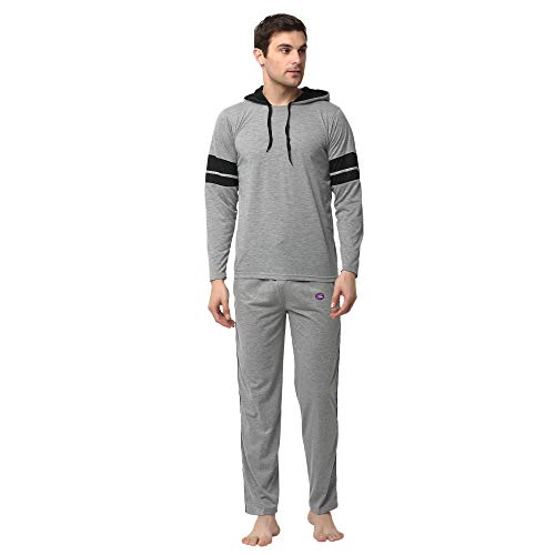 MACK JONNEY Cotton Blend Track suit Co-ord Set For Men With Hodded Full Sleeve T-Shirt and Track Pant-T_12_MLG_D1_MLG_02-XXL - Image 1