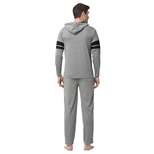 MACK JONNEY Cotton Blend Track suit Co-ord Set For Men With Hodded Full Sleeve T-Shirt and Track Pant-T_12_MLG_D1_MLG_02-XXL - Image 4
