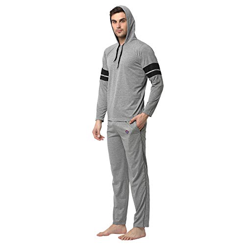 MACK JONNEY Cotton Blend Track suit Co-ord Set For Men With Hodded Full Sleeve T-Shirt and Track Pant-T_12_MLG_D1_MLG_02-XXL - Image 3
