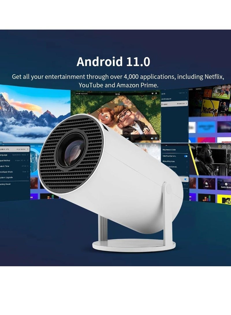 Topleo HY300 Android 5G Wifi Smart Portable Projector 1280 720P Full HD Office Home Theater Video Mini Projector Optical specifications PROJ-WO-87-AN White - Image 3