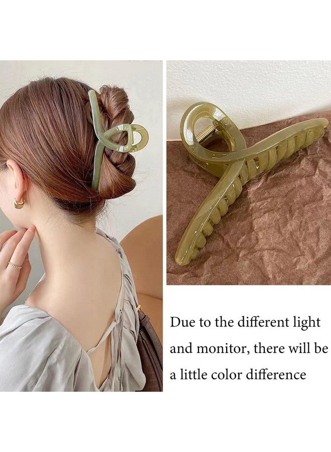 Plenteous Matte Claw Hair Clips for Women - Medium Rectangle & Large Butterfly Clutchers, Non-Slip Durable Jaw Clips for Thin, Thick, Long Hair - Set of 3, Multi Color - Image 2