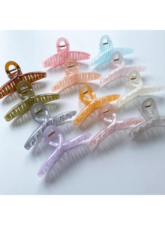 Plenteous Matte Claw Hair Clips for Women - Medium Rectangle & Large Butterfly Clutchers, Non-Slip Durable Jaw Clips for Thin, Thick, Long Hair - Set of 3, Multi Color - Image 4